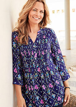 Cotton Traders Printed Crinkle Tunic