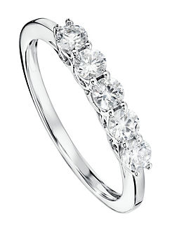 Craeted Brilliance Elsie 9ct White Gold 0.50ct Lab Grown Diamond Ring