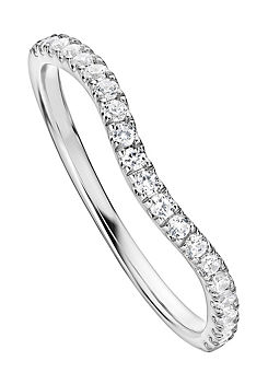 Created Brilliance Layla 9ct Gold 0.20ct Shaped Wedding Ring