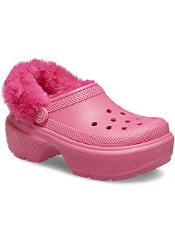 Crocs Pink Stomp Lined Clogs