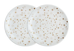 Denby Arc Porcelain Stars Small Plate 2 Piece Set