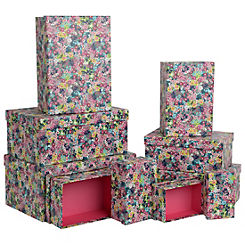 Design by Violet Nested Storage Boxes in Floral 10 Project Boxes for Craft Lovers