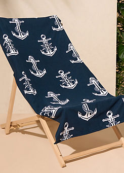 Dreamscene Anchor Print Beach Towel