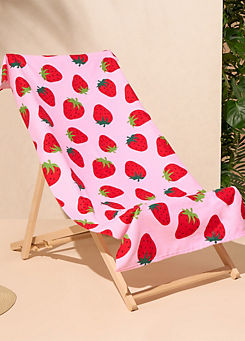 Dreamscene Strawberry Print Beach Towel