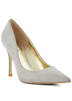 Dune London Attention Pewter Shimmer Court Shoes