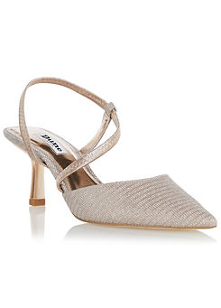 Dune London Rose Gold Colombia Aysymmetric Court Shoes