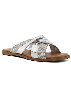 Dune London Silver Lossey Casual Sandals