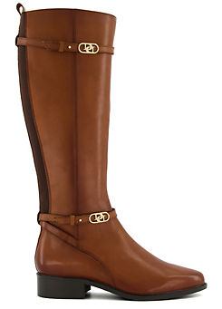 Dune London Tup Double Buckle Knee High Boots