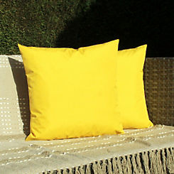 FURN Pack of 2 Outdoor Yellow Cushions