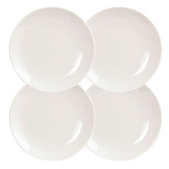 Fairmont & Main Premium White Porcelain Coupe Set of 4 Side Plates