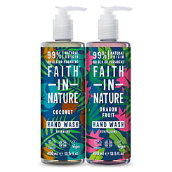 Faith In Nature Hand Wash Duo - Coconut & Dragon Fruit