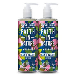Faith In Nature Hand Wash Duo - Wild Rose