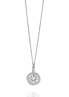 Fiorelli Sterling Silver Round Pave Cubic Zirconia Pendant Necklace