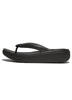 FitFlop Black Relieff Recovery Toe-Post Sandals