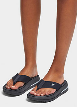 FitFlop Midnight Navy Surf Two-Tone Webbing Toe-Post Sandals