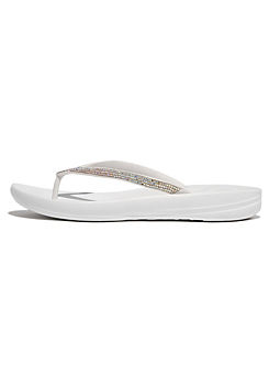 FitFlop Urban White Iqushion Sparkle Flip Flops