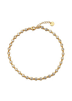 For You Collection 18Ct Gold Plated Cubic Zirconia Anklet