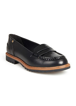 Freemans Black Patent Mix Leather Loafers