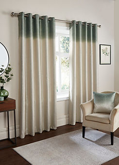 Fusion Ombre Strata Pair of Eyelet Curtains