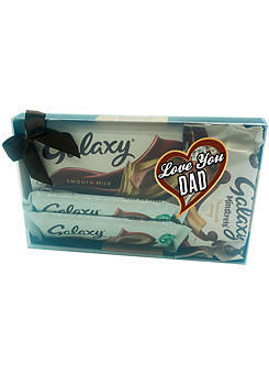 Galaxy Assorted Milk Choc Bar Hamper with LOVE YOU DAD Sticker - 226g
