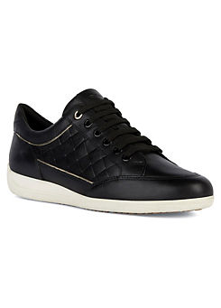 Geox Black Leather D Myria A Sneakers