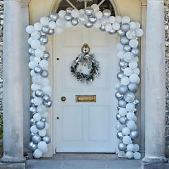 Ginger Ray Silver And White Christmas Door Balloon Arch Kit