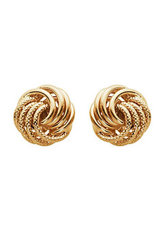 Gorgeous Gold 9ct Gold Small Twisted Knot Earrings