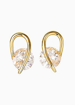 Gorgeous Gold 9ct Solid Gold 5mm Cubic Zirconia Stud Earrings