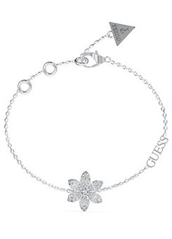 Guess Bracelet with Flower Pave Pendant