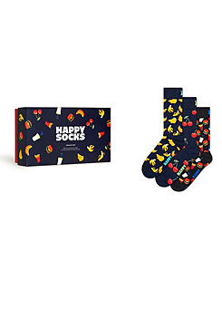Happy Socks Mens 3 Pack Food Socks Gift Set