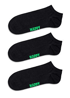 Happy Socks Mens 3 Pack Solid Low Socks