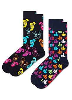 Happy Socks Pack of 2 Classic Dog Socks