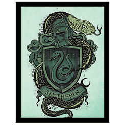 Harry Potter (Slytherin Crest) Framed Print