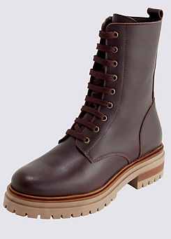 Heine Leather Lace-Up Leather Boots