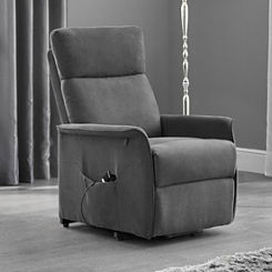 Helena Rise & Recline Fabric Chair in Charcoal