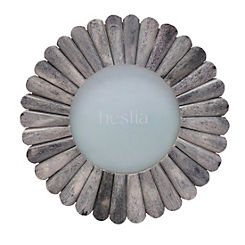 Hestia Round Grey Petal Bone Photo Frame 5x5 Inch