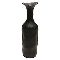 Hestia Slim Metal Vase - Black