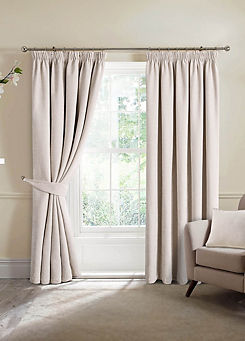 Home Curtains Camden Heavyweight Chenille Blackout Lined Pencil Pleat Curtains