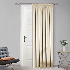Home Curtains Montreal Thermal Velour Lined Pencil Pleat Door Curtain