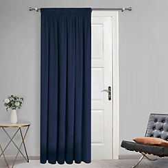 Home Curtains Montreal Thermal Velour Lined Pencil Pleat Door Curtain