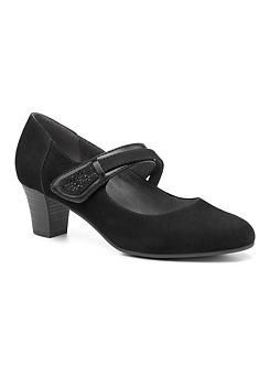 Hotter Samba Black Formal Shoes