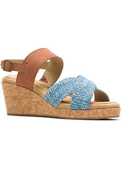 Hush Puppies Willow X Band Blue Sandals