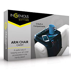 Ingenious Arm Chair Caddy with 5 Compartments