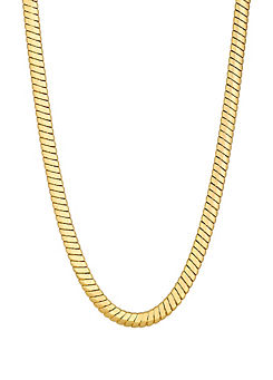 Inicio 14K Gold Plated Recycled Gold Cobra Chain Necklace