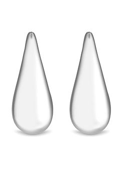 Inicio Recycled Sterling Silver Plated Teardrop Earrings - Gift Pouch