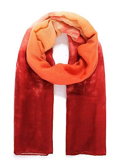 Intrigue Orange/Red Mix Ombre Beach Cover Up Scarf