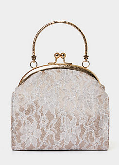 Joe Browns Rose Gold Lace Detail Bag