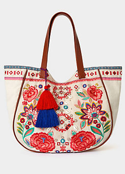 Joe Browns Tropical Shores Embroidered Bag