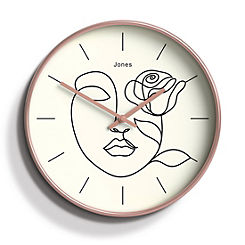 Jones Clocks Rose Gold Serena Dial Wall Clock