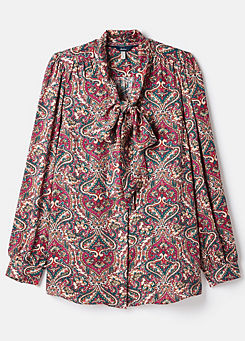 Joules Everly Tie Neck Blouse